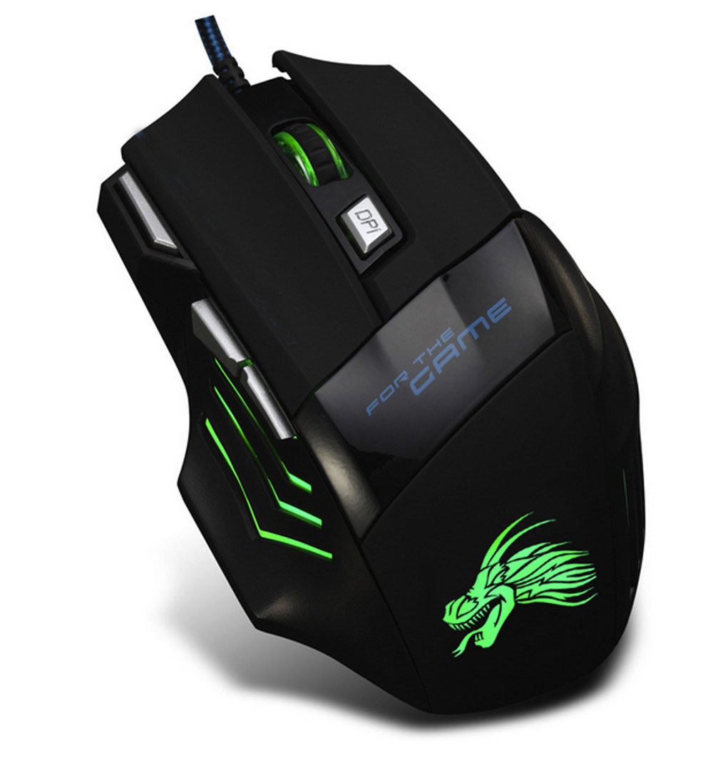 YXLM 7 Keys LED Gaming Mouse 5500 DPI - 315 - Black - JakartaNotebook.com